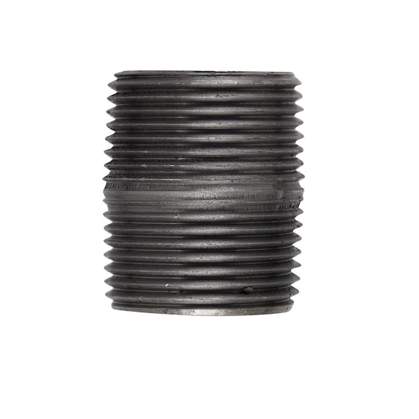 Seminole Anvil Beck 1 in. MPT Black Steel 1-1/2 in. L Close Nipple 8700140851 - main
